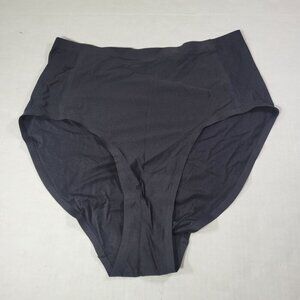 Truekind Black Seamless Stretch Mid-Waist Brief #51422 Size 0 - 14